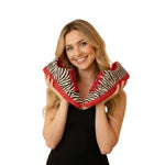 Carica immagine nella Galleria, Sneaker Wish Dance Shop ATACA Zebry Red Gold Vortex in tessuto zebrato, suola rossa in gomma e resina, dettagli oro pivot.
