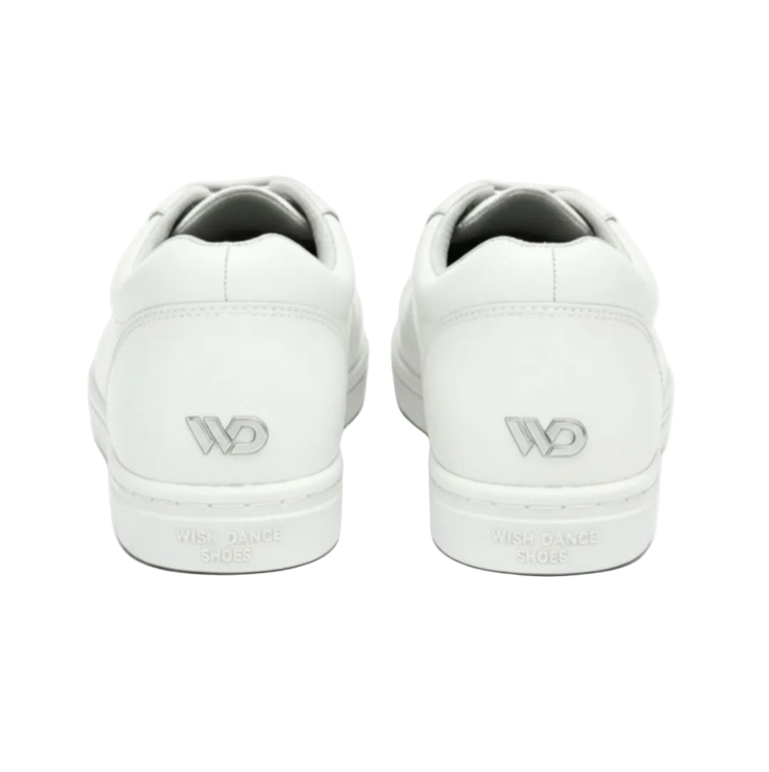 Scarpa sneaker ecopelle bianca Uriel Vortex Wish Dance con suola bianca, dettagli in argento e design confortevole e flessibile