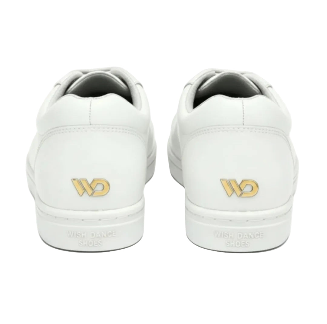 Sneaker ecopelle bianca ATACA Gabriel Vortex Wish Dance con suola in gomma e resina, dettagli oro e design confortevole.