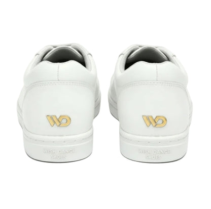 Sneaker ecopelle bianca ATACA Gabriel Vortex Wish Dance con suola in gomma e resina, dettagli oro e design confortevole.