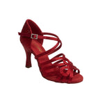 Load image into Gallery viewer, NORA Dreams Gold (L2576S) - Scarpa da Ballo da Donna in Raso Oro Flash cinturino incrociato alla Caviglia con Strass Boreali Tacco a Rocchetto
