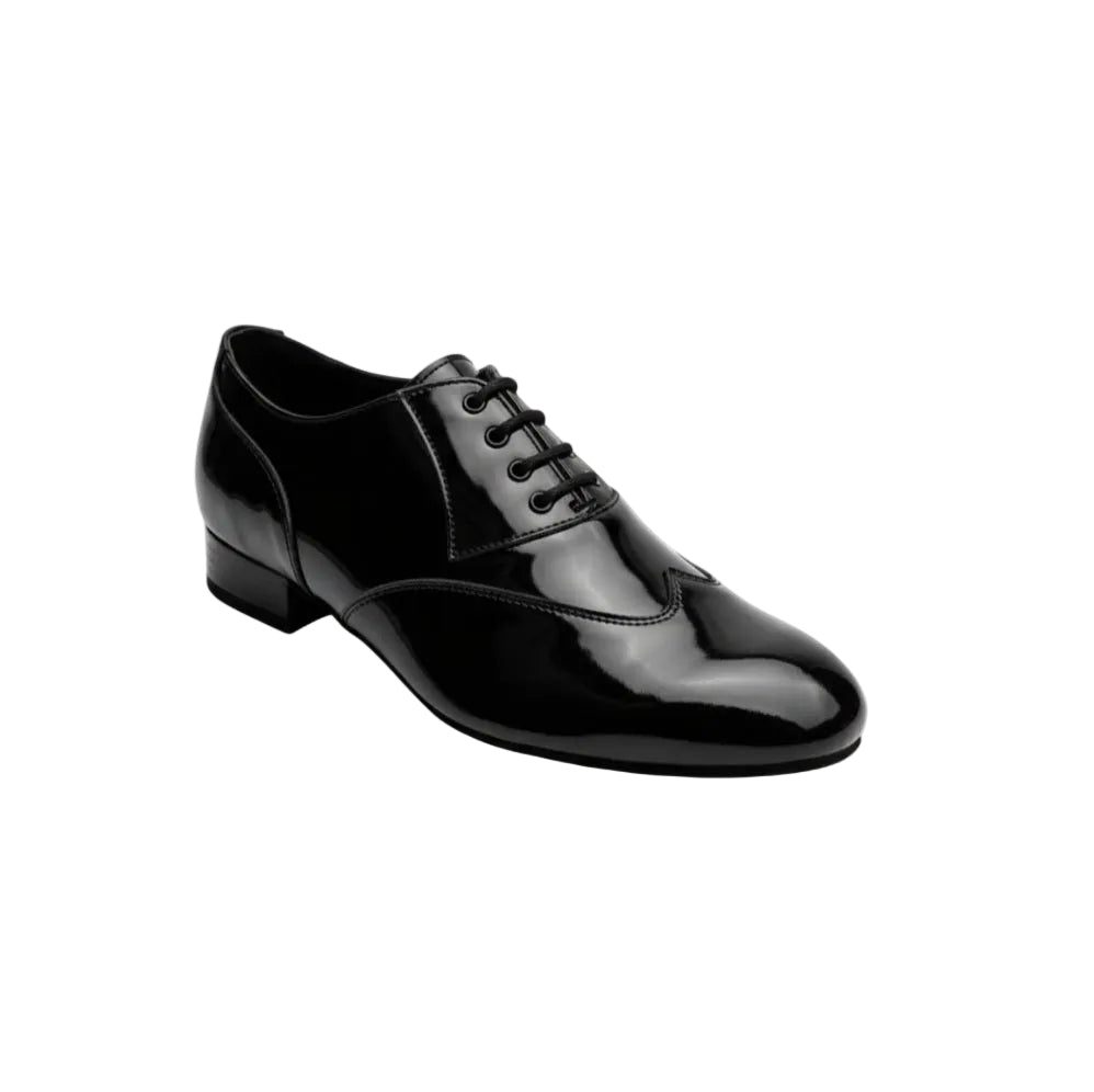 Stringata a coda di rondine Wish Dance Shop in pelle nera, modello Oxford, con design elegante e dettagli raffinati.
