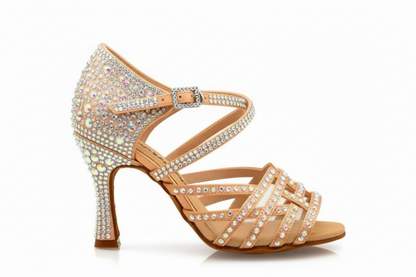 Scarpa da donna Boreale Silver multicolore con tallone in pelle nera, Wish Dance Shop, look elegante e colorato.