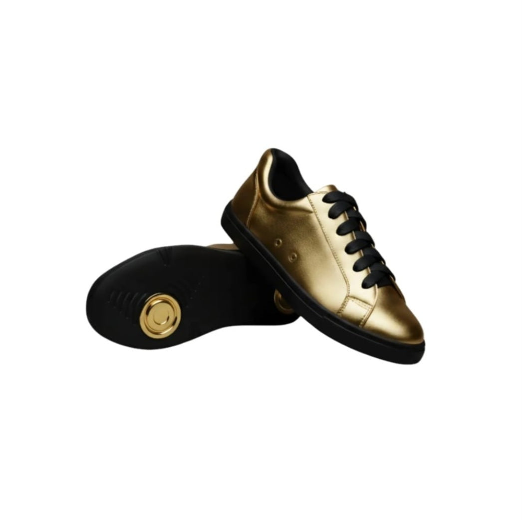 Sneaker uomo Wish Dance Shop ATACA Gioele Vortex in ecopelle oro light, con suola nera in gomma e resina, dettagli oro pivot.