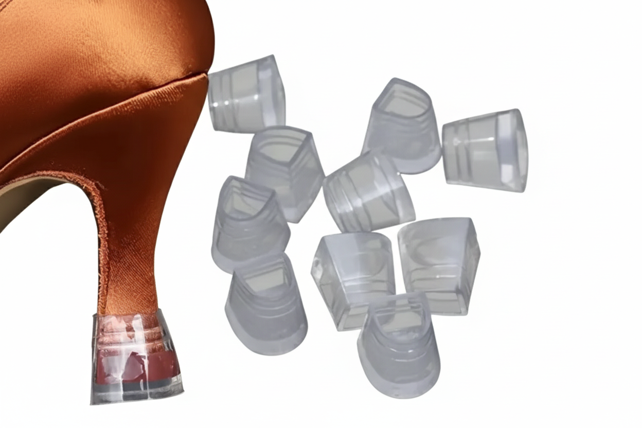 Salvatacchi Confort Wish Dance Shop per tacco a rocchetto collo alto in silicone trasparente, protezione e comfort per i tacchi.