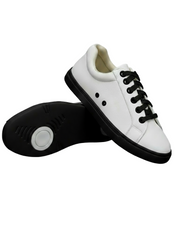 Carica immagine nella Galleria, Ataca Suprema Vortice (FCE) - Sneaker Ecopelle Totale Bianca materiale Vegan confort Light Flex Suola Nera in Gommina e Resina Tecnica Cerchi Bianchi
