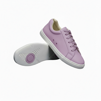 Ataca Suprema Vortice (FCE) - Sneaker Camoscio Totale Lilla Lavanda materiale Vegan confort Light Flex Suola Bianca Cerchi Lilla lavanda in Gommina e Resina Tecnica