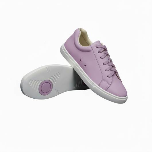 Ataca Suprema Vortice (FCE) - Sneaker Camoscio Totale Lilla Lavanda materiale Vegan confort Light Flex Suola Bianca Cerchi Lilla lavanda in Gommina e Resina Tecnica