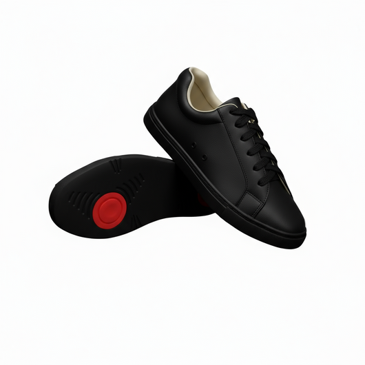 Ataca Suprema Vortice (FCE) - Sneaker Ecopelle Totale Nera materiale Vegan confort Light Flex Suola Nera in Gommina e Resina Tecnica