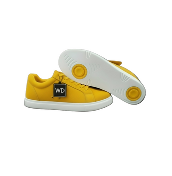 Ataca Suprema Vortice (FCE) - Sneaker pelle scamosciata Totale Giallo Fluò materiale Vegan confort Light Flex Suola Bianca in Gommina Cerchi Gialli e Resina Tecnica