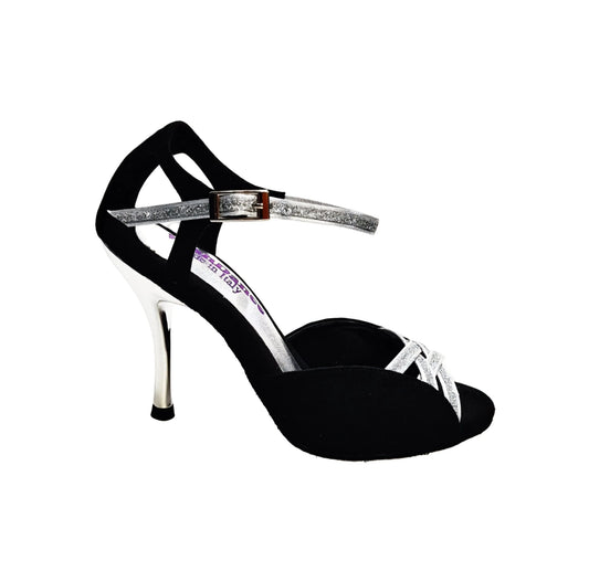 Sandalo da Donna in Camoscio Nero Morgane Scarlett Wish Dance, vista laterale