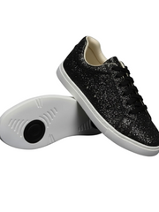 Load image into Gallery viewer, Ataca Suprema Vortice (FCE) - Sneaker in Glitter Nero Suola Bianca in Gommina e Resina Tecnica
