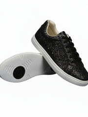 Load image into Gallery viewer, Ataca Suprema Vortice (FCE) - Sneaker in Glitter Nero Suola Bianca in Gommina e Resina Tecnica
