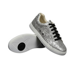 Load image into Gallery viewer, Ataca Suprema Vortice (FCE) - Sneaker in Glitter Argento Suola Bianca in Gommina e Resina Tecnica
