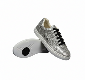 Ataca Suprema Vortice (FCE) - Sneaker in Glitter Argento Suola Bianca in Gommina e Resina Tecnica