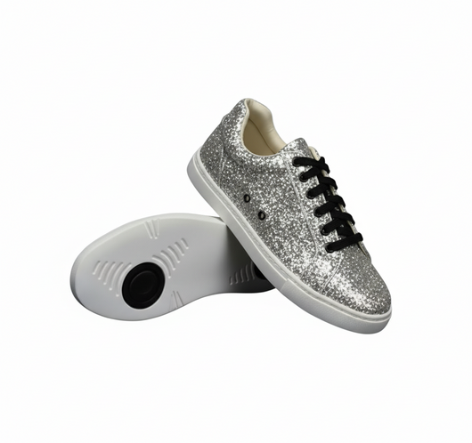 Ataca Suprema Vortice (FCE) - Sneaker in Glitter Argento Suola Bianca in Gommina e Resina Tecnica