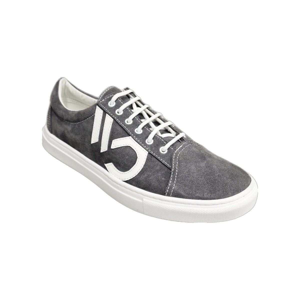 SNEAKER URBANKIZ EXTRACONFORT FLEX IN CAMOSCIO GRIGIO CUCITURE BIANCHE CON CASSETTA IN RESINA DI GOMMINA, vista tre quarti