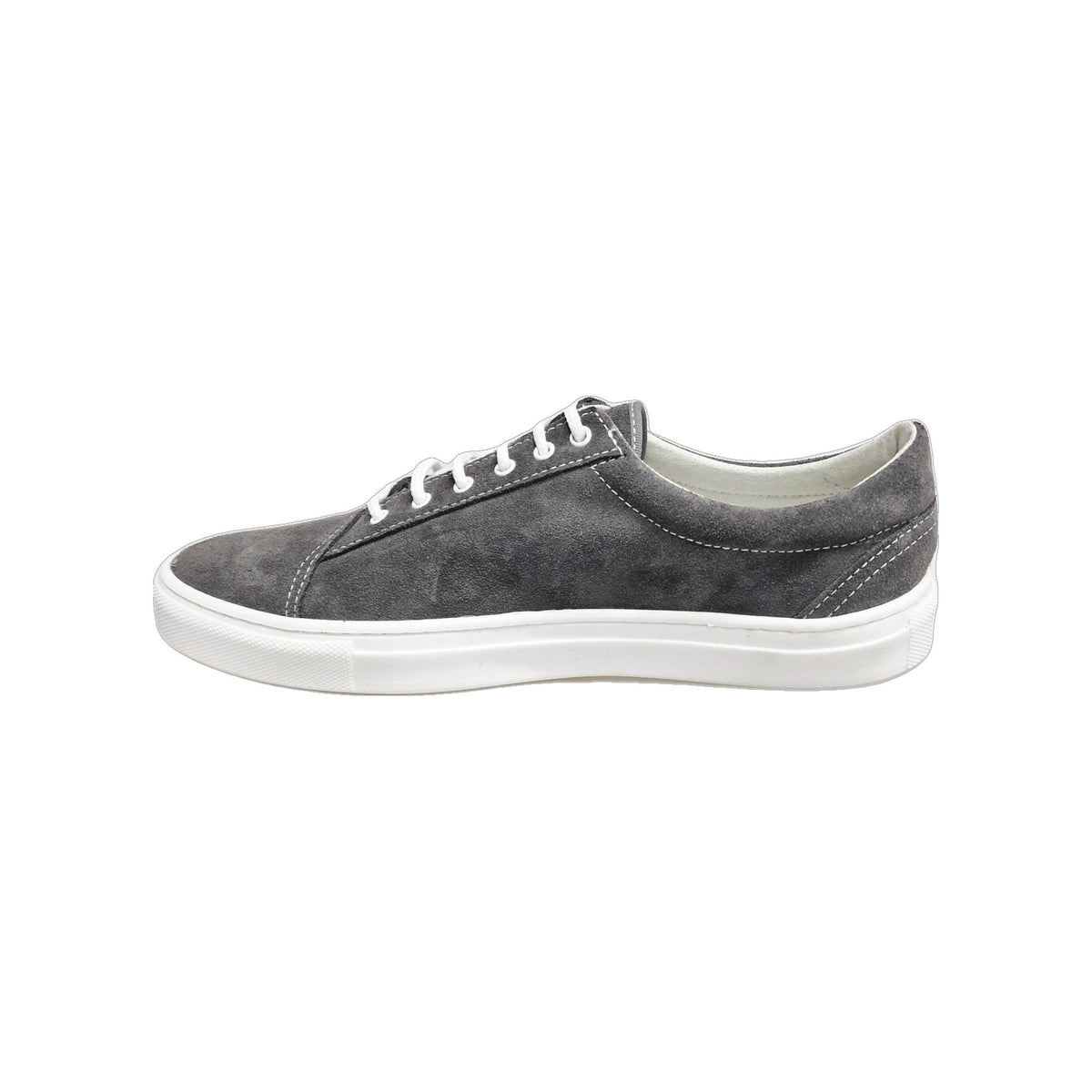 SNEAKER URBANKIZ EXTRACONFORT FLEX IN CAMOSCIO GRIGIO CUCITURE BIANCHE CON CASSETTA IN RESINA DI GOMMINA, vista posteriore