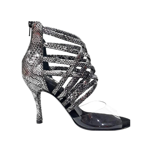 Sandalo da Donna in Camoscio Laserato Pitone Silver Alice Wish Dance, vista laterale
