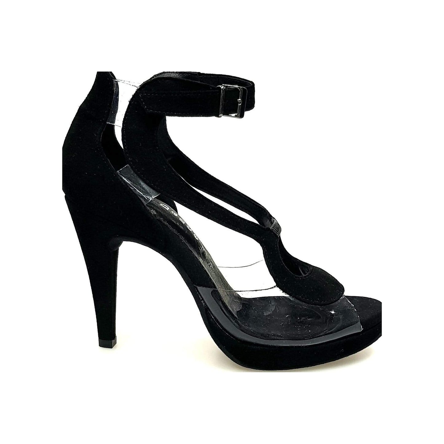 Sandalo da Donna in Camoscio Nero Angela PLT Wish Dance, vista laterale
