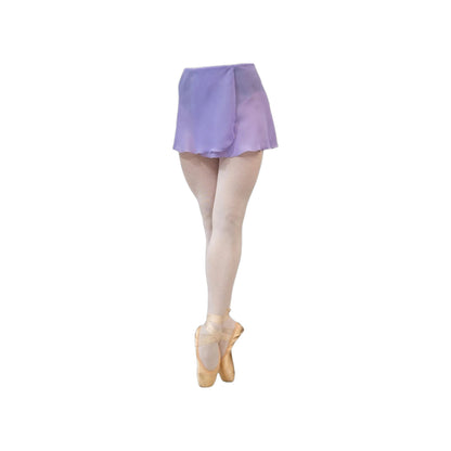Gonnellino chiffon in seta lilla per adulti, lunghezza 35 cm, attorcigliato, prodotto da Wish Dance Shop.