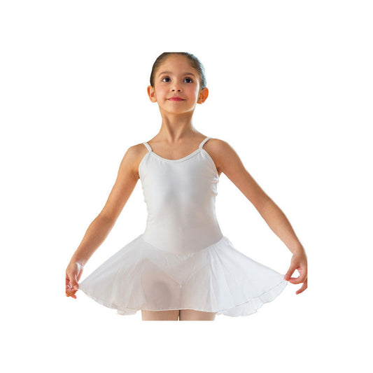 Body Danza Classica Bretellina Sottile da Bambina in Cotone Bielastico AURORA Wish Dance, vista frontale