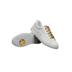 Carica immagine nella Galleria, Ataca Vortice (FCE) - Sneaker Ecopelle Totale Bianca materiale Vegan confort Light Flex Suola Bianca in Gommina e Resina Tecnica Cerchi Oro
