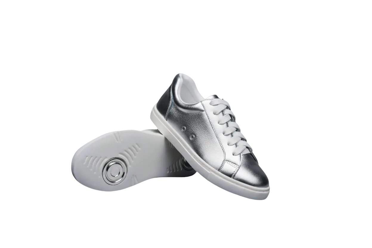 Sneaker ecopelle bianca ATACA Gabriel Vortex Wish Dance, con suola in gomma e resina, dettagli oro e design confort leggero