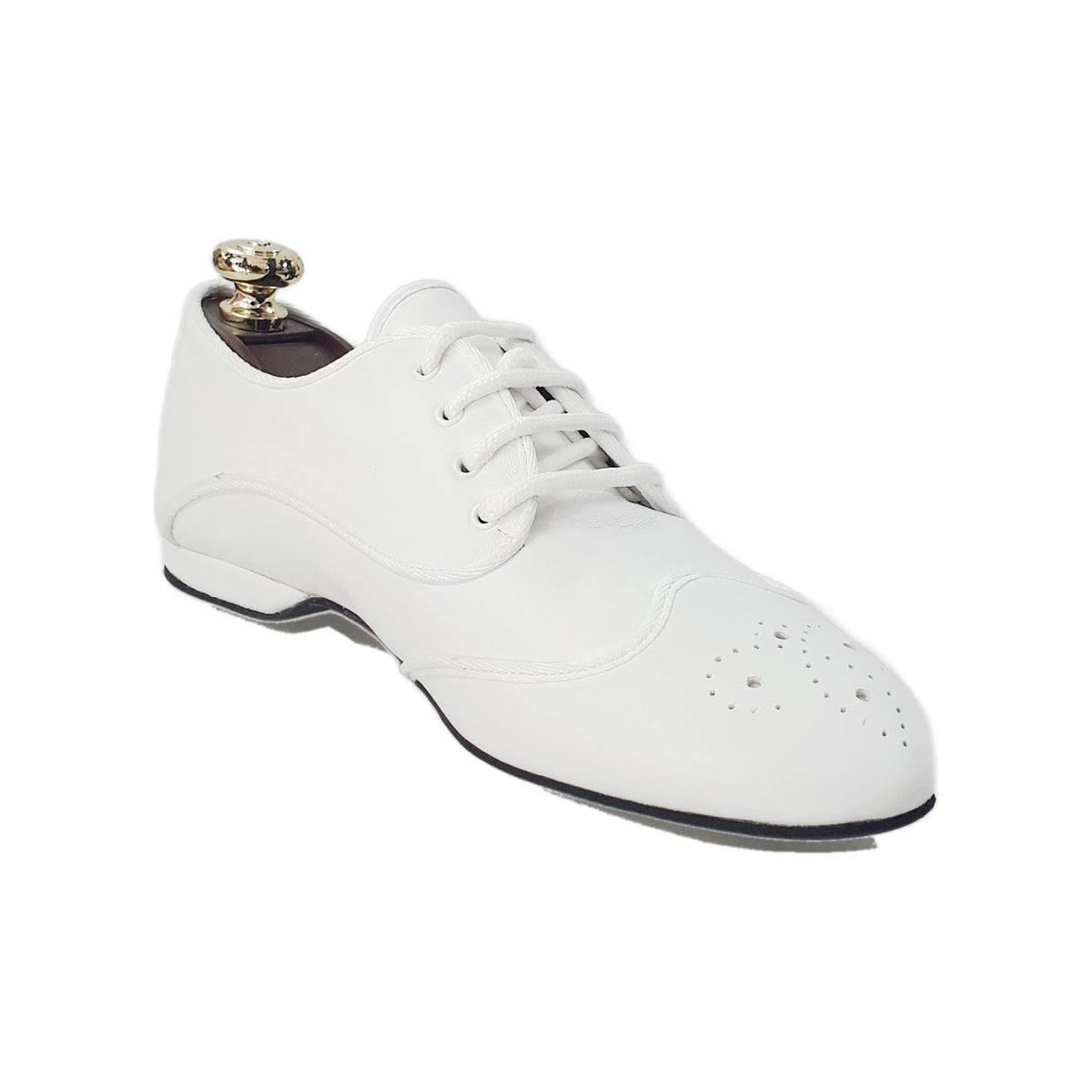 Scarpa Jazz Plus in Pelle Bianca Profilo Bianco Billie Pearl White Wish Dance, dettaglio suola