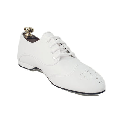 Scarpa Jazz Plus in Pelle Bianca Profilo Bianco Billie Pearl White Wish Dance, dettaglio suola