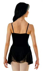 DAFNE (RD) - Body Danza Classica Spallina da Donna in Cotone Bielastico e Pettorina Antisudore