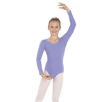 Carica immagine nella Galleria, LINETTA (10408 RD) - Body Danza Classica Manica Lunga da Bambina Cotton Lycra Bielastica con Pettorina Antisudore
