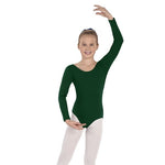 Carica immagine nella Galleria, LINETTA (10408 RD) - Body Danza Classica Manica Lunga da Bambina Cotton Lycra Bielastica con Pettorina Antisudore
