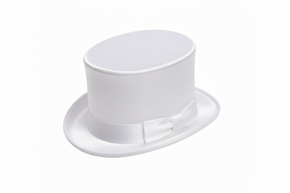 Cappello a cilindro da uomo in raso di seta color grigio chiaro, alta qualità, perfetto per sposo, marca Wish Dance Shop