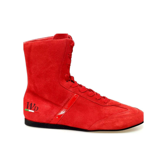 Sneaker Alta in Camoscio Rosso Clay Wish Dance, vista laterale