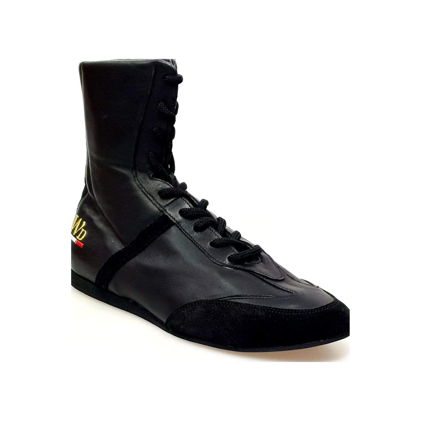 Sneaker Alta in Pelle Nera Clay Wish Dance, nero, vista laterale