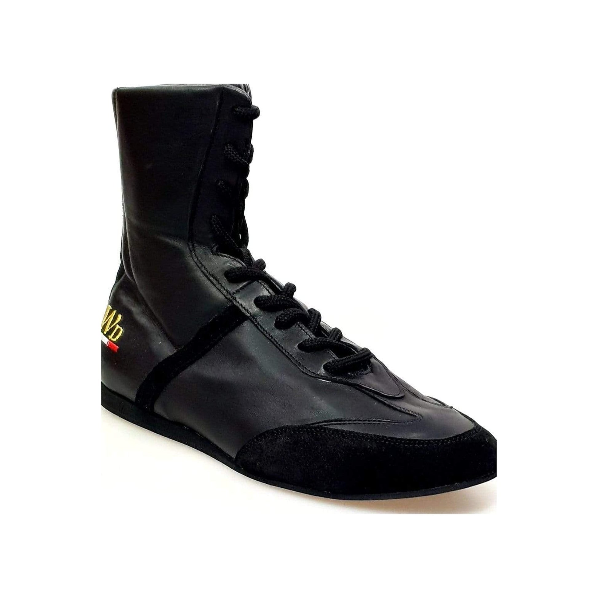 Sneaker Alta in Pelle Nera Clay Wish Dance, nero, vista laterale