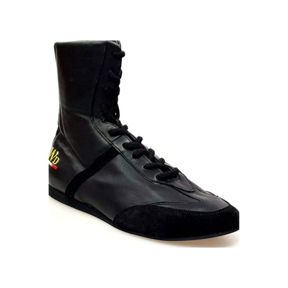 Sneaker Alta in Pelle Nera Clay Wish Dance, nero, vista laterale