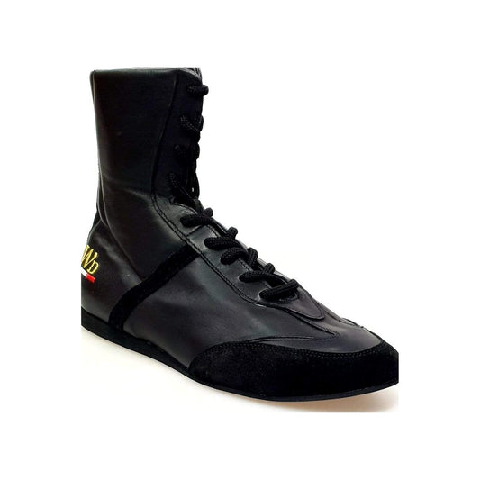 Sneaker Alta in Pelle Nera Clay Wish Dance, nero, vista laterale