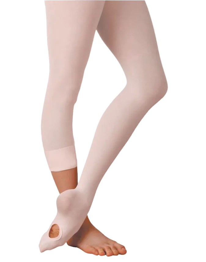 Collant danza convertibile Tiny 105 C di Wish Dance Shop, microfibra e spandex ultrasoft, massaggiante e resistente, colore rosa.