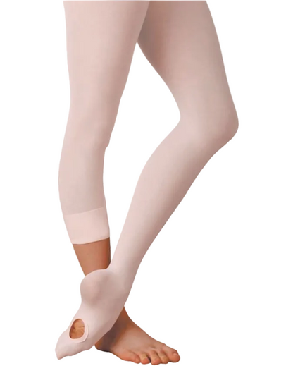 Collant danza convertibile Tiny 105 C di Wish Dance Shop, microfibra e spandex ultrasoft, massaggiante e resistente, colore rosa.