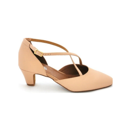 Scarpa da Donna Semichiusa in vera Pelle color Carne Cuccarini Wish Dance, vista laterale