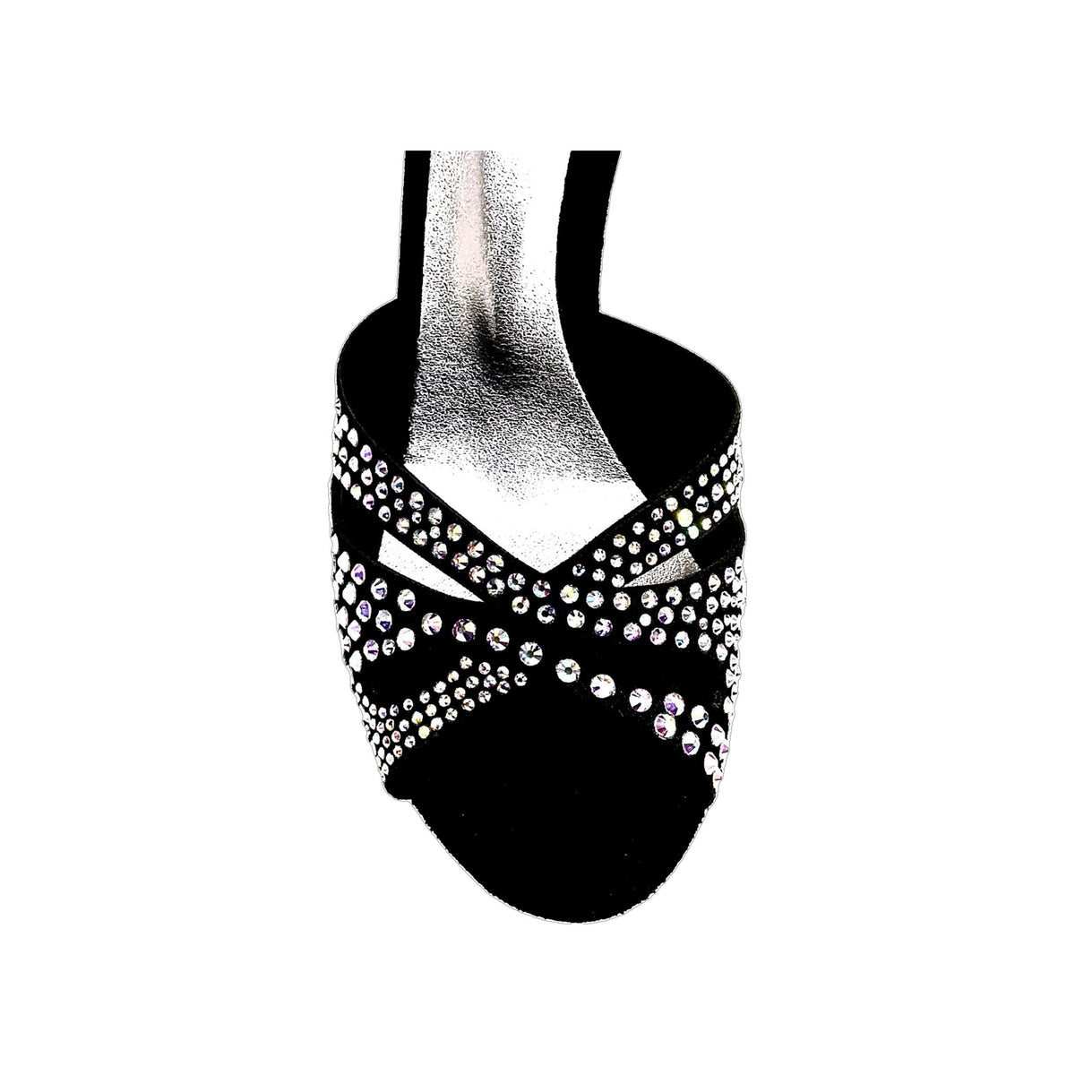 Scarpa da Ballo Donna in Raso Seta Nera DELUXE MARIPOSA Wish Dance, vista tre quarti