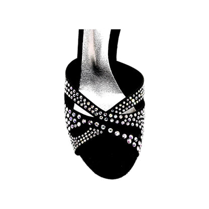 Scarpa da Ballo Donna in Raso Seta Nera DELUXE MARIPOSA Wish Dance, vista tre quarti
