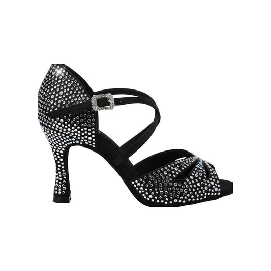 Scarpa da Ballo in Raso Nero FLAVIA Dreams Deluxe Wish Dance, vista laterale
