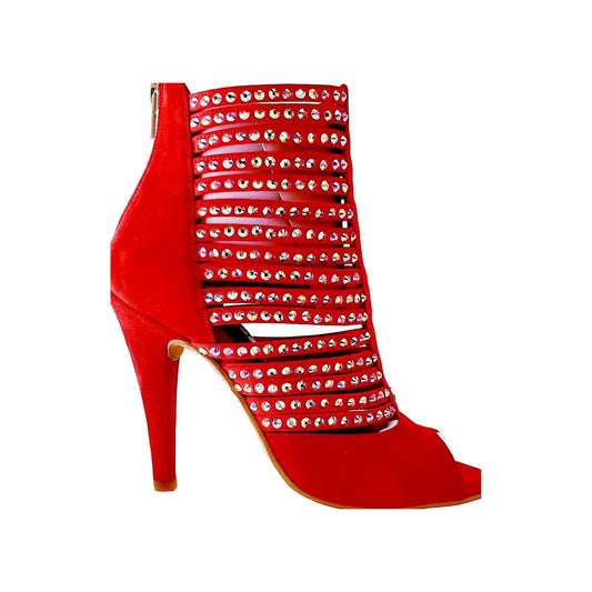 Sandalo da Donna a Tronchetto Elizabeth Plus Wish Dance, rosso, vista laterale