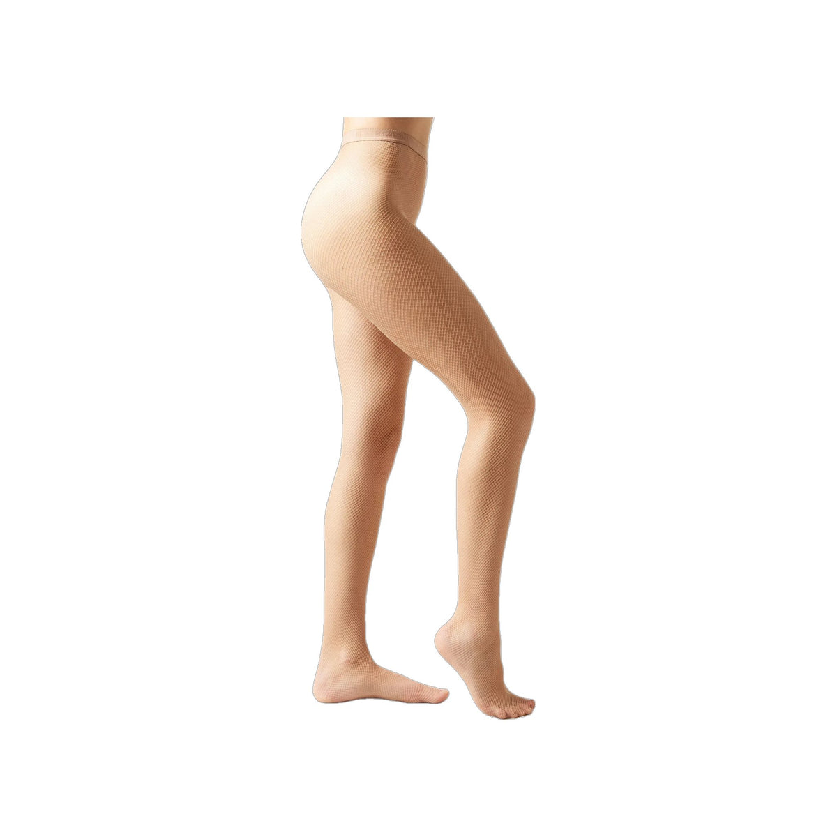 Collant professionali in rete a riquadri piccoli, modellanti e massaggianti con piede, marca Wish Dance Shop