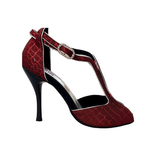 Scarpa da donna Wishdance Fascino (401) in Sunset Rosso, con design elegante e dettaglio colorato, visibile nella foto.