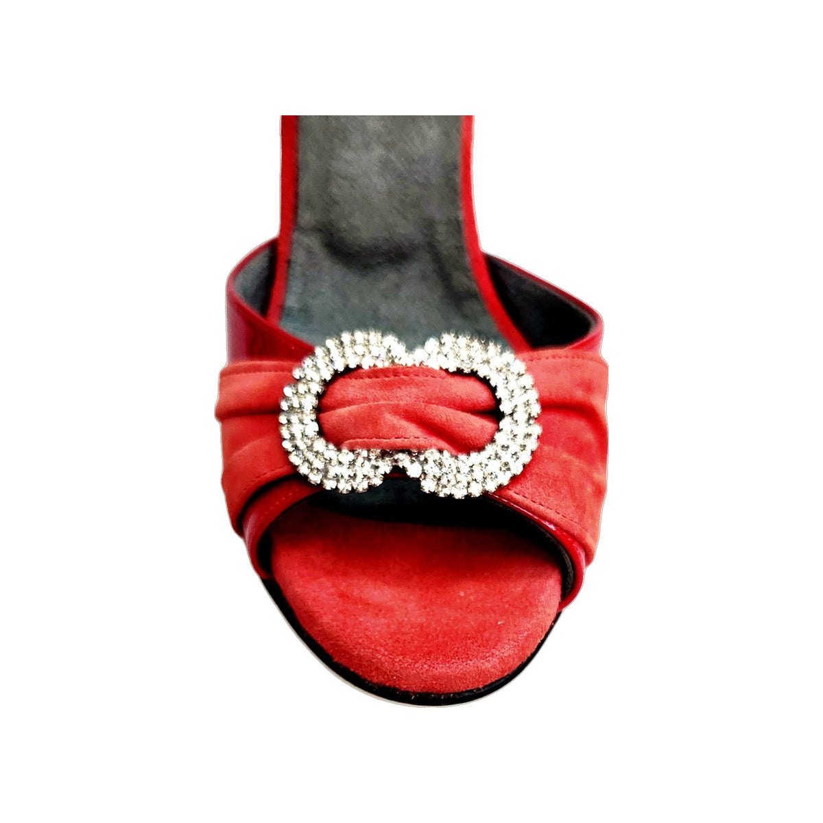 Sandalo da Donna in Pelle di Vernice Rossa Camoscio Rosso GILDA SW F.626 Wish Dance, vista posteriore