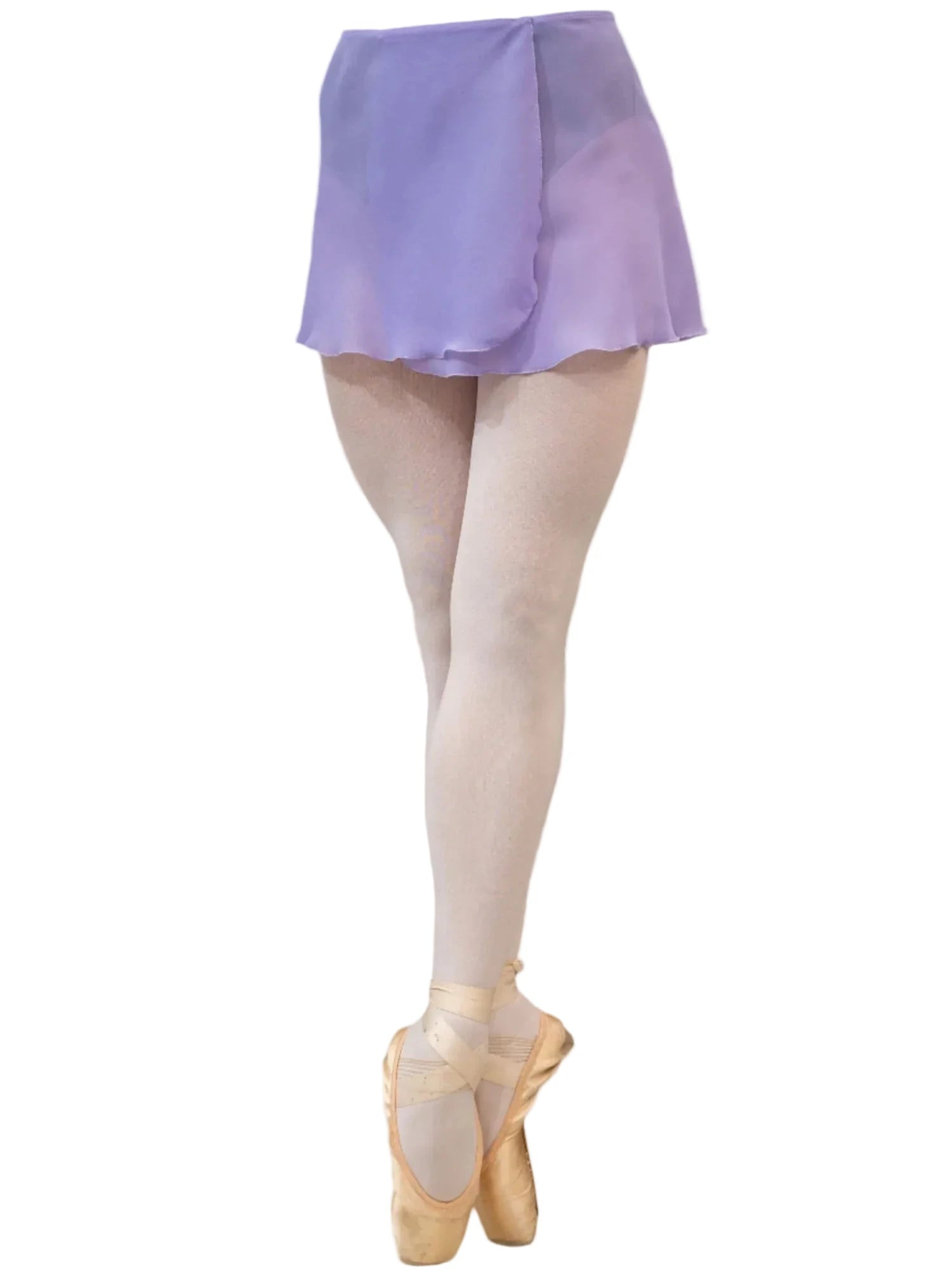 Gonnellino chiffon in seta lilla per adulti, lunghezza 35 cm, attorcigliato, prodotto da Wish Dance Shop.